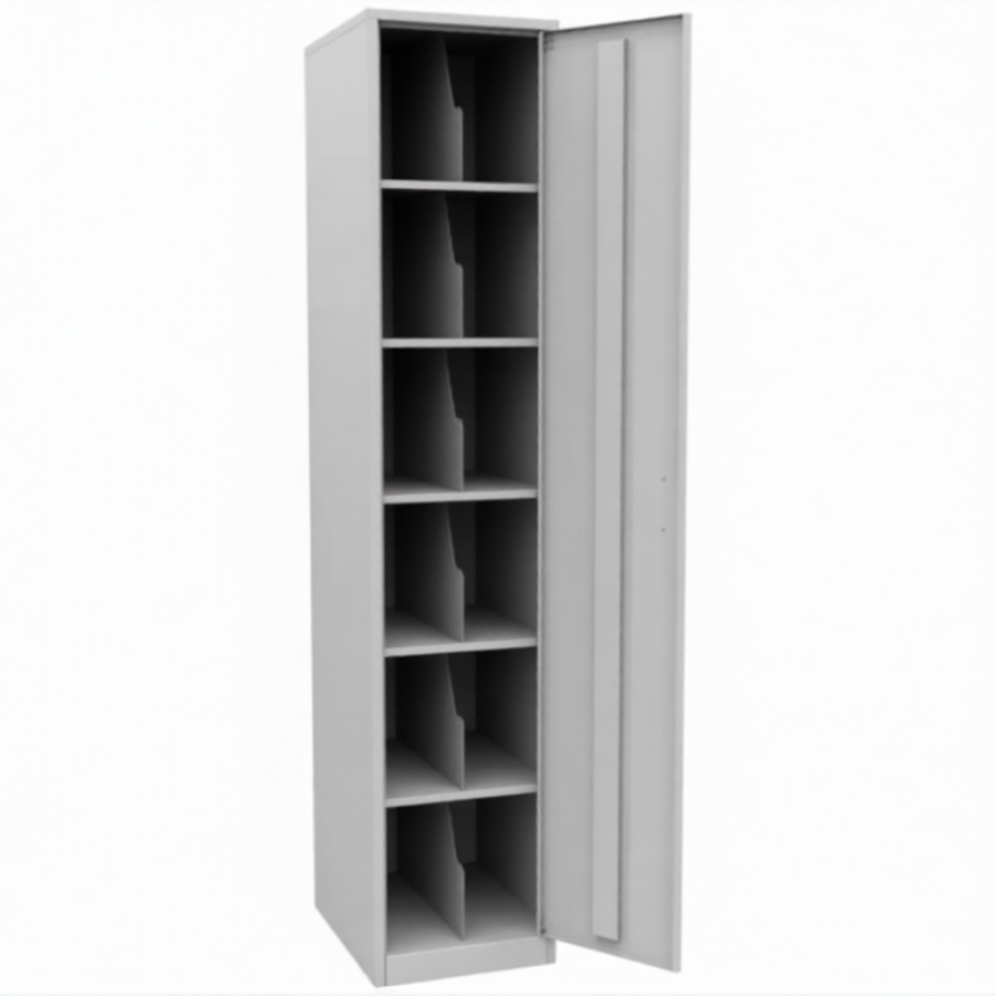 Шкаф для 12 противогазов ХПГ-12, с дверью (1870х380х500)